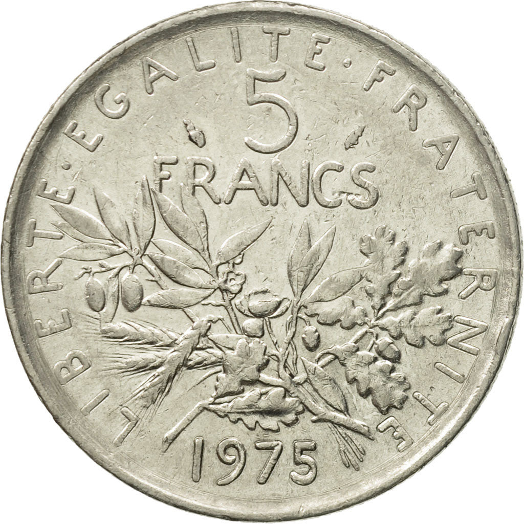 Monnaie, France, Semeuse, 5 Francs, 1975, Paris, TTB, Nickel Clad Copper-Nickel