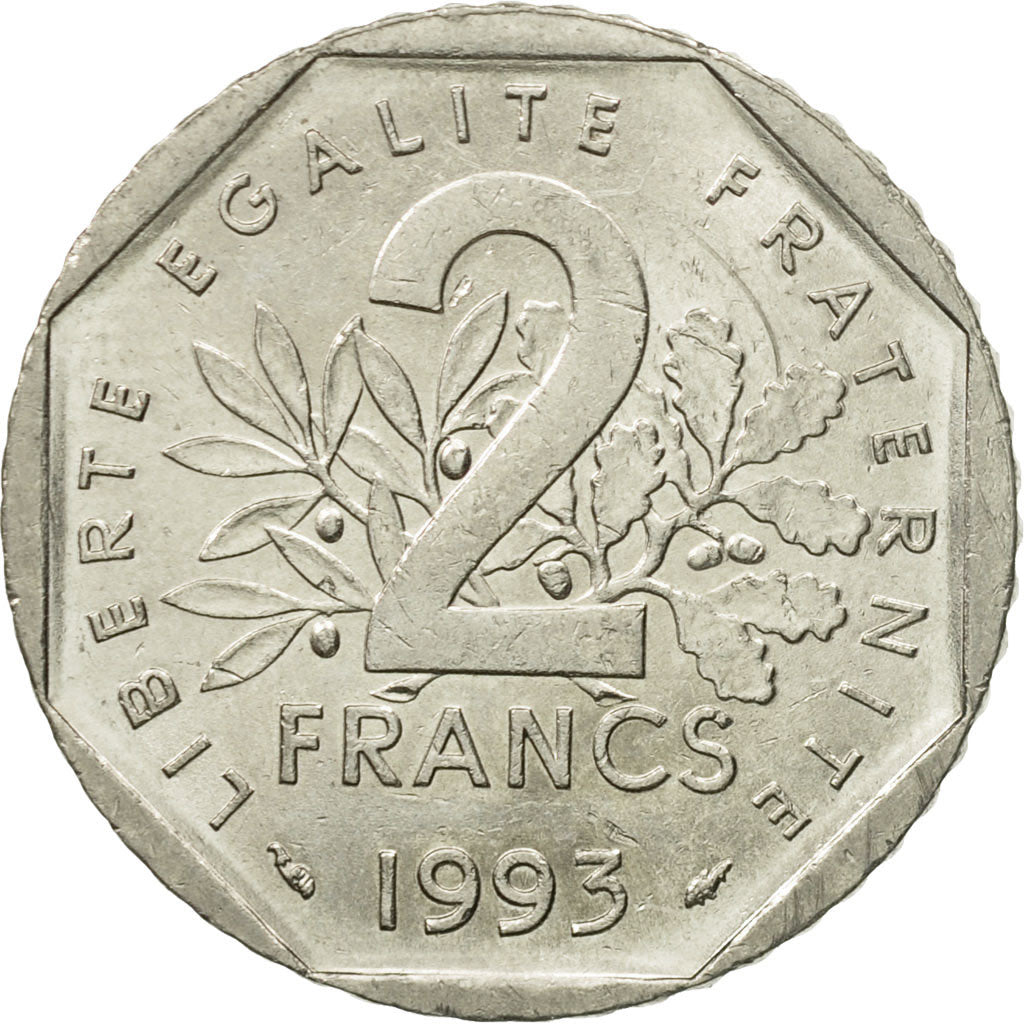 Monnaie, France, Semeuse, 2 Francs, 1993, Paris, TTB, Nickel, KM:942.2, Le