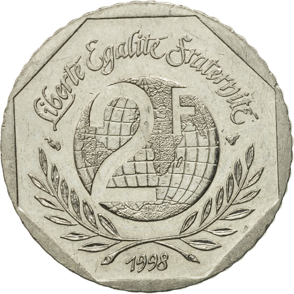 Coin, France, René Cassin, 2 Francs, 1998, Paris, EF(40-45), Nickel, KM:1213