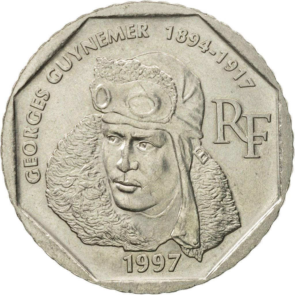 Coin, France, Guynemer, 2 Francs, 1997, Paris, EF(40-45), Nickel, KM:1187, Le