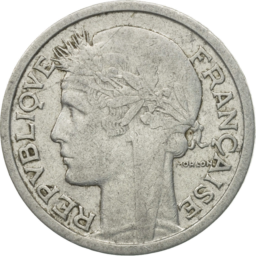 Coin, France, Morlon, Franc, 1947, Beaumont - Le Roger, VF(30-35), Aluminum