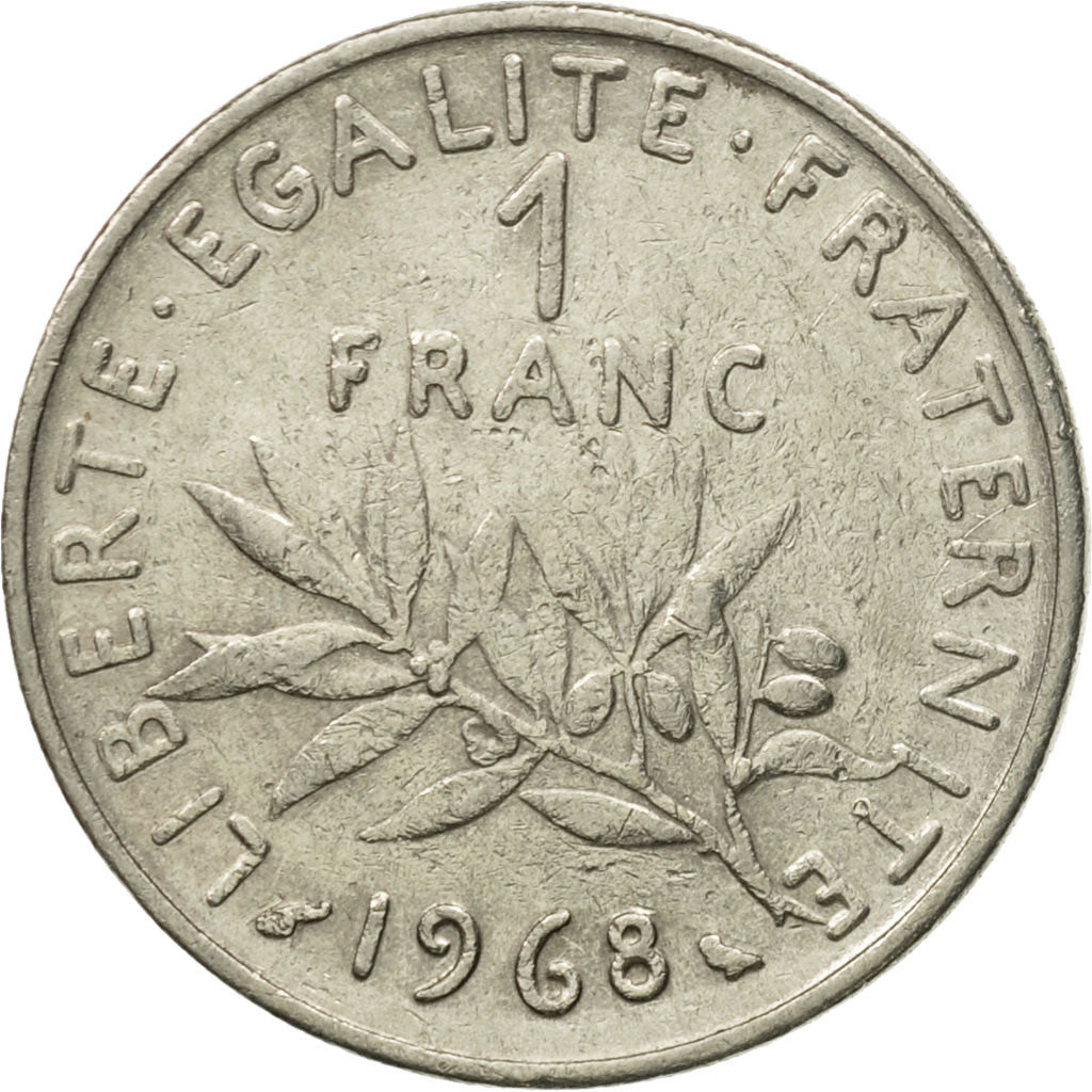 Münze, Frankreich, Semeuse, Franc, 1968, Paris, S+, Nickel, KM:925.1, Le