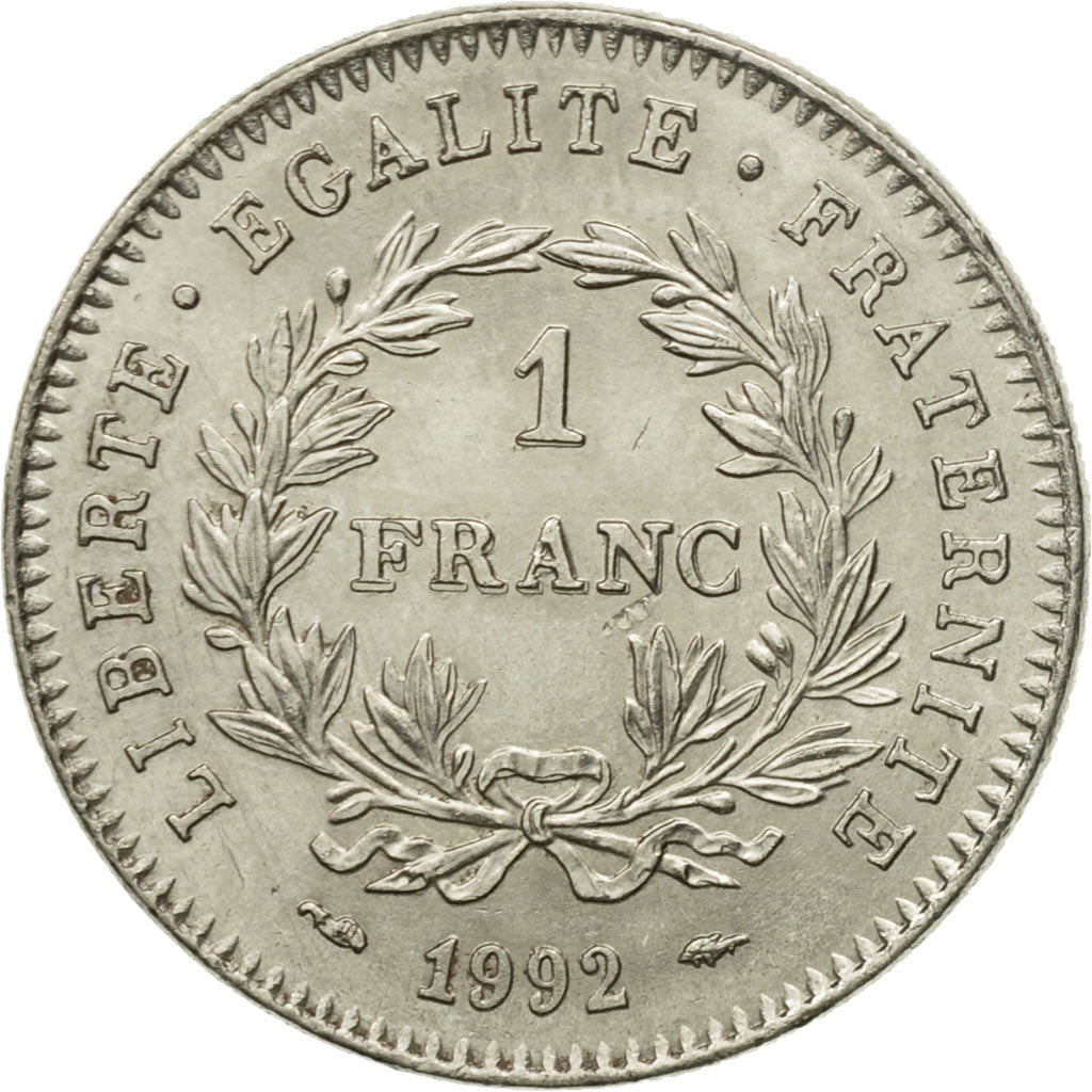 Münze, Frankreich, République, Franc, 1992, Paris, SS, Nickel, KM:1004.1, Le