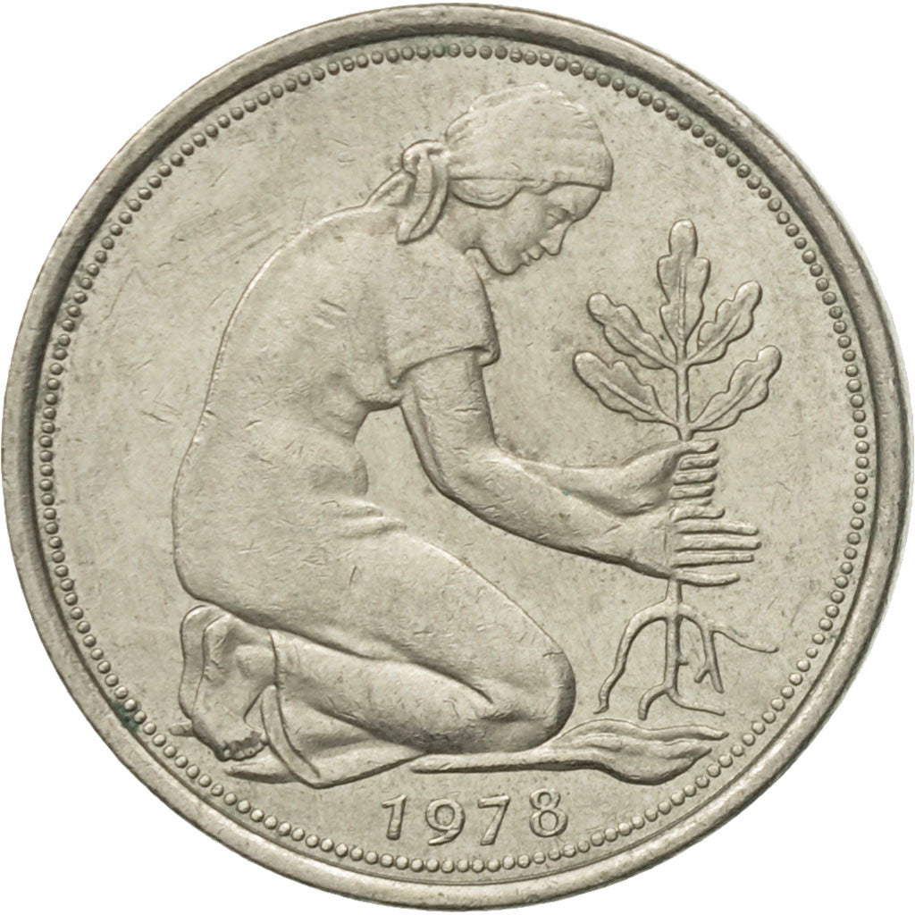 Monnaie, République fédérale allemande, 50 Pfennig, 1978, Hambourg, TTB