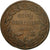 Moneta, Monaco, Honore V, 5 Centimes, Cinq, 1837, Monaco, MB, Rame, KM:95.2a