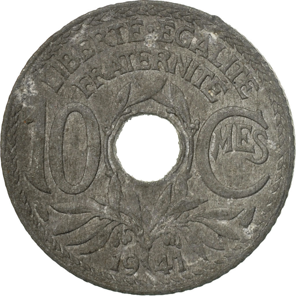 Coin, France, 10 Centimes, 1941, Paris, VF(20-25), Zinc, KM:895, Le Franc:F.140