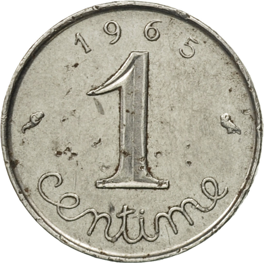 Moneta, Francia, Épi, Centime, 1965, Paris, B+, Acciaio inossidabile, KM:928