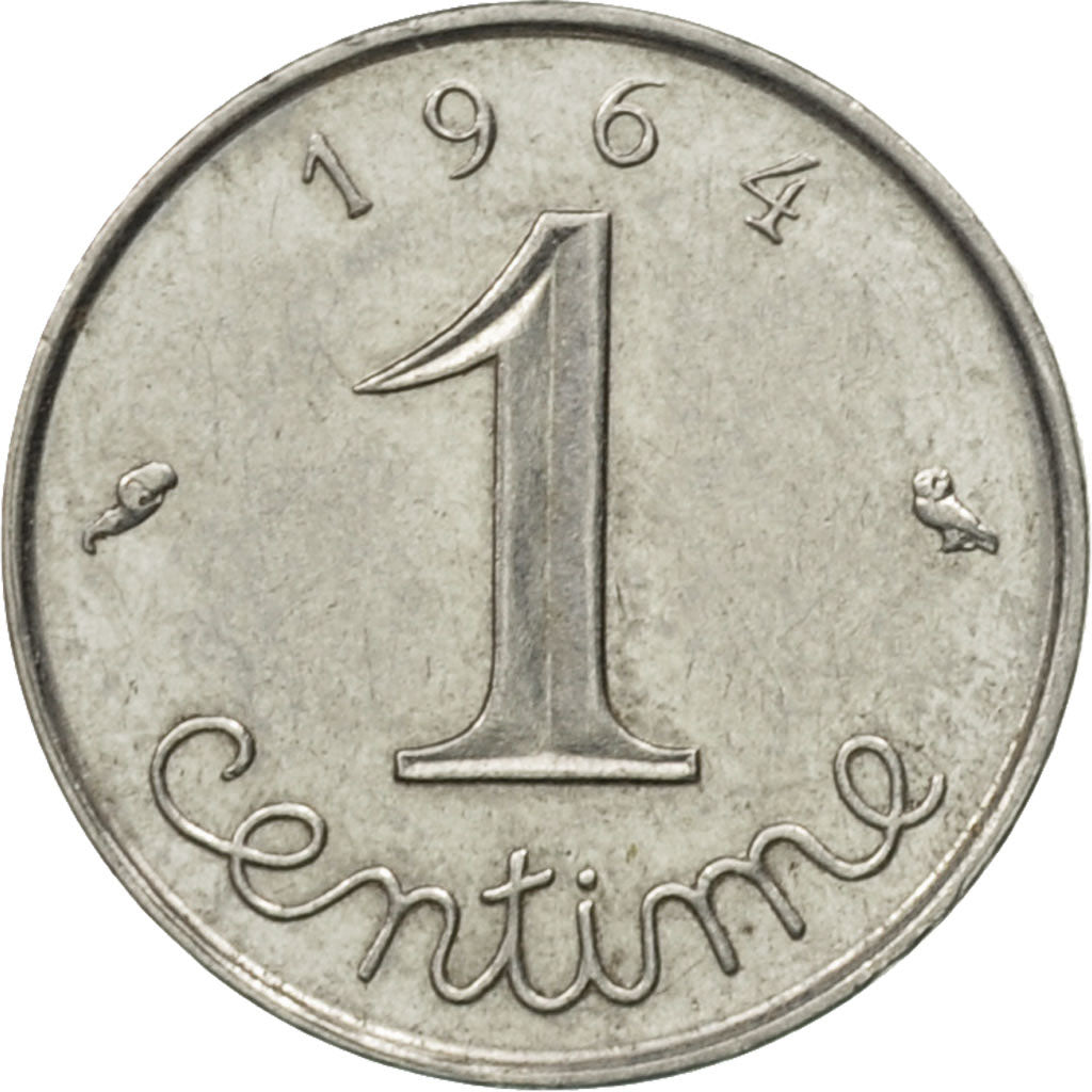 Coin, France, Épi, Centime, 1964, Paris, EF(40-45), Stainless Steel, KM:928, Le