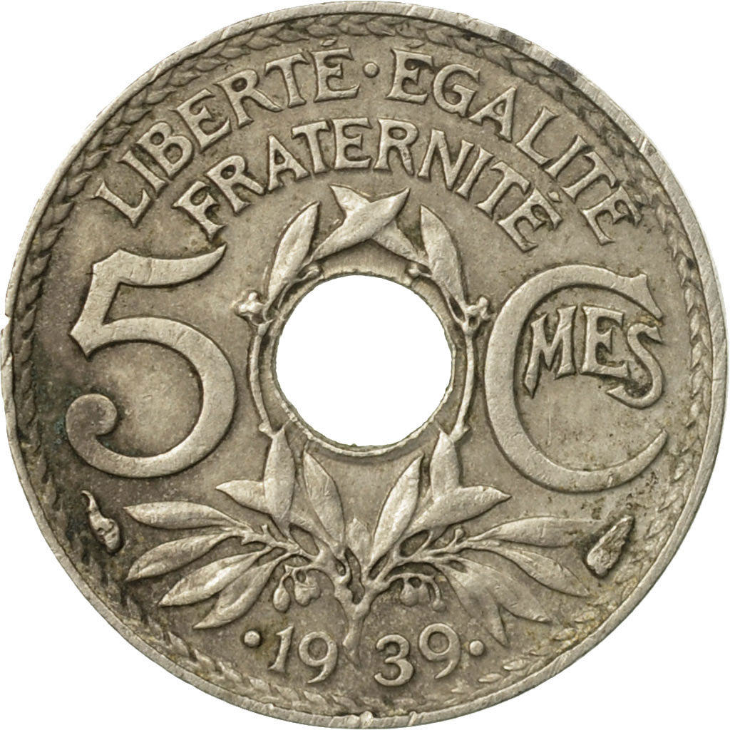 Coin, France, Lindauer, 5 Centimes, 1939, Paris, VF(30-35), Nickel-Bronze
