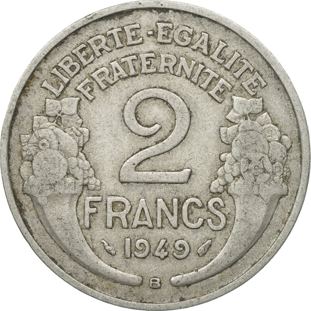 Monnaie, France, Morlon, 2 Francs, 1949, Beaumont - Le Roger, TB+, Aluminium