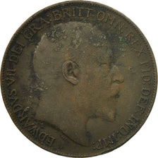 Coin, Great Britain, Edward VII, Penny, 1909, VF(20-25), Bronze, KM:794.2