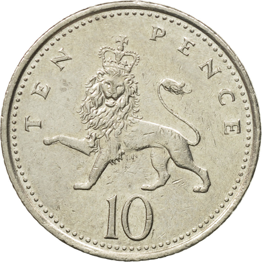 Coin, Great Britain, Elizabeth II, 10 Pence, 2002, AU(50-53), Copper-nickel