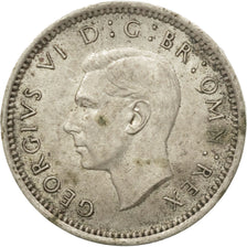 Moneta, Gran Bretagna, George VI, 3 Pence, 1939, MB+, Argento, KM:848