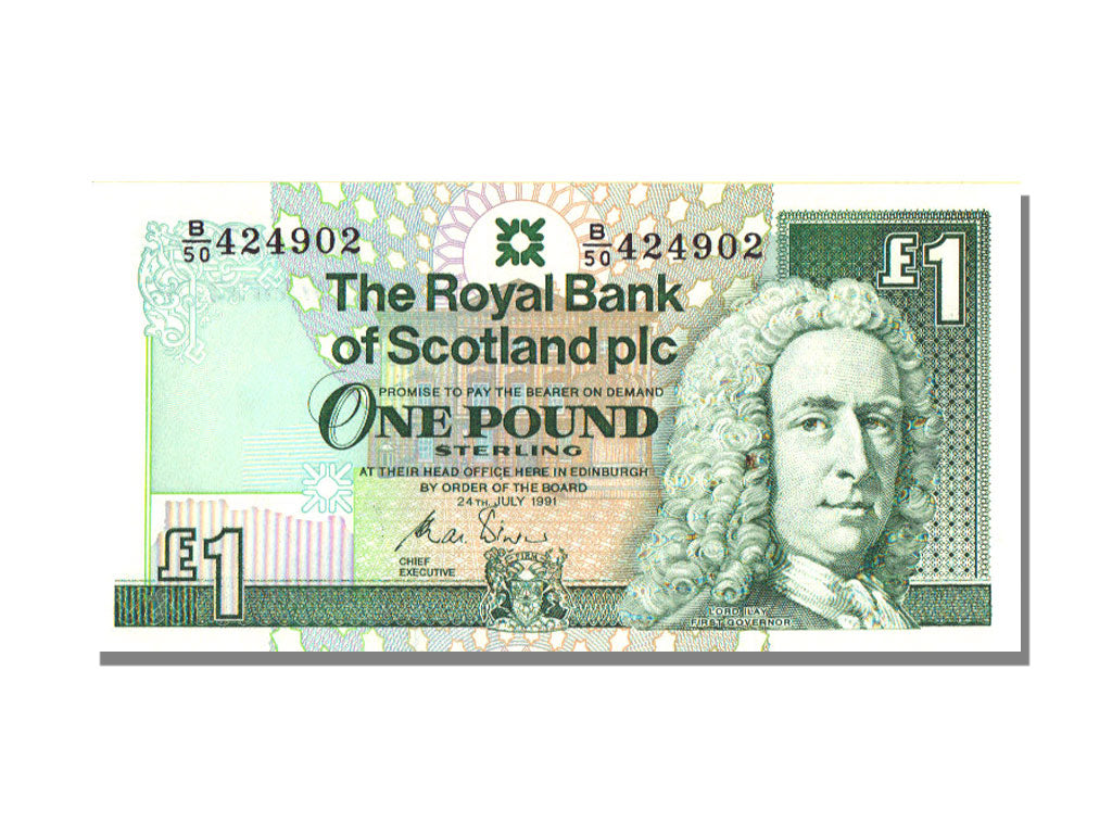 Scotland, 1 Pound, 1991, 1991-07-24, UNC(65-70)