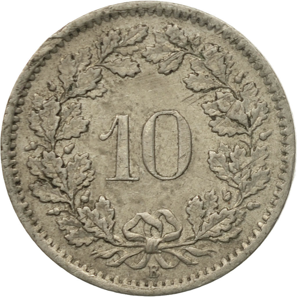 Moneta, Szwajcaria, 10 Rappen, 1966, Bern, VF(30-35), Miedź-Nikiel, KM:27