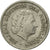 Coin, Netherlands, Juliana, 10 Cents, 1957, VF(30-35), Nickel, KM:182