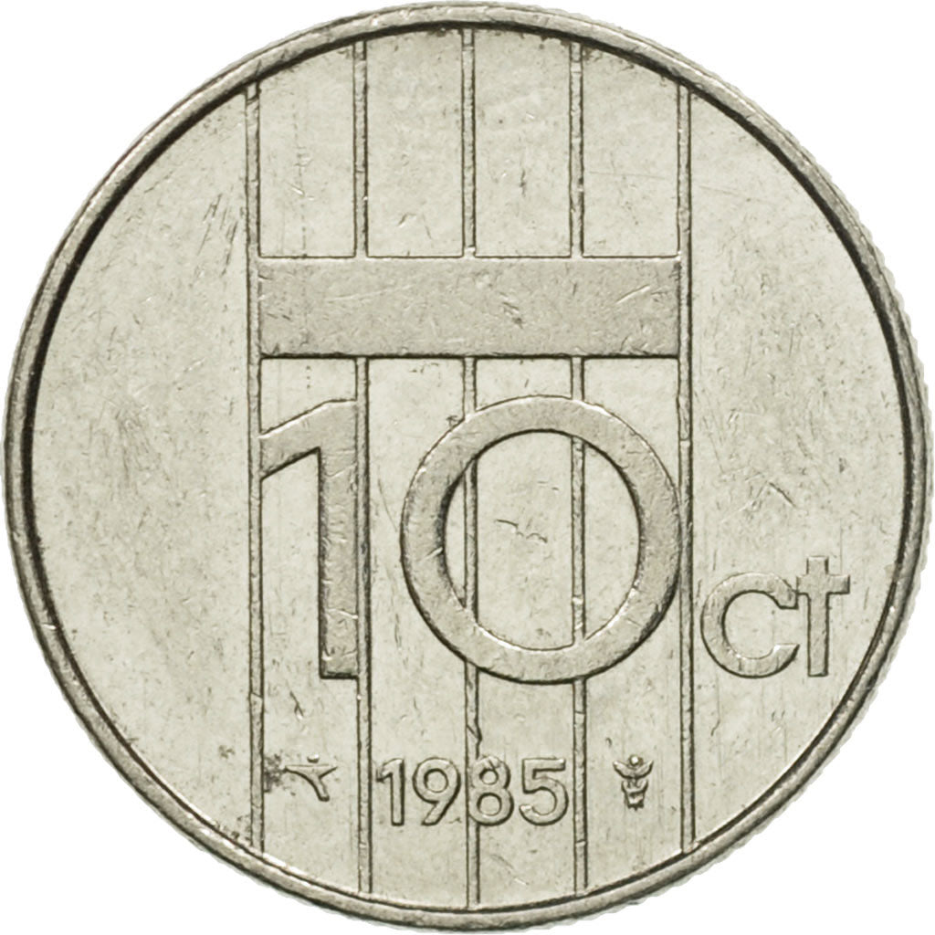 Münze, Niederlande, Beatrix, 10 Cents, 1985, SS, Nickel, KM:203