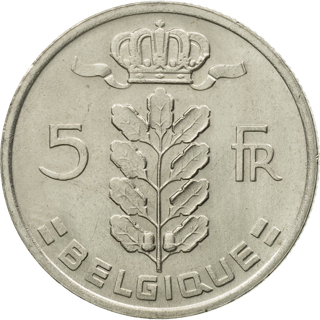 Moneta, Belgio, 5 Francs, 5 Frank, 1980, BB+, Rame-nichel, KM:134.1