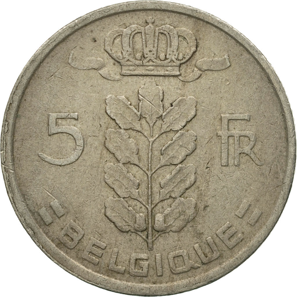 Moneta, Belgio, 5 Francs, 5 Frank, 1971, MB+, Rame-nichel, KM:134.1