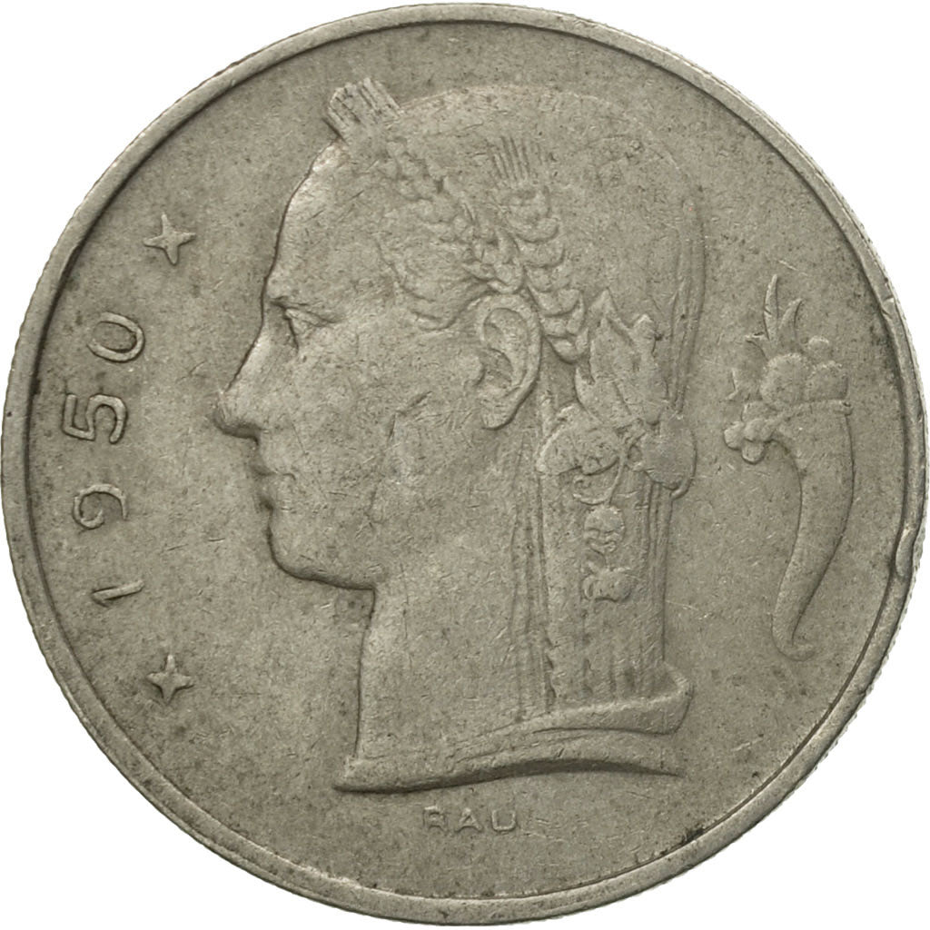Moneta, Belgio, Franc, 1950, MB+, Rame-nichel, KM:143.1