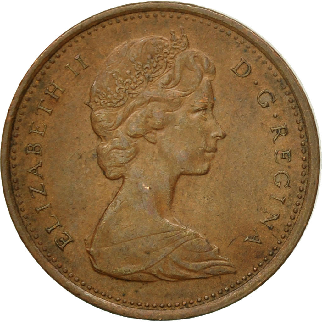 Coin, Canada, Elizabeth II, Cent, 1967, Royal Canadian Mint, Ottawa, VF(30-35)