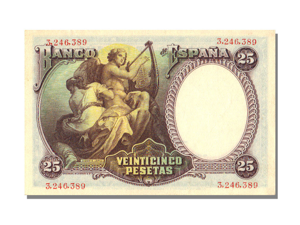 Spain, 25 Pesetas, 1931, KM #81, 1931-04-25, UNC(65-70)