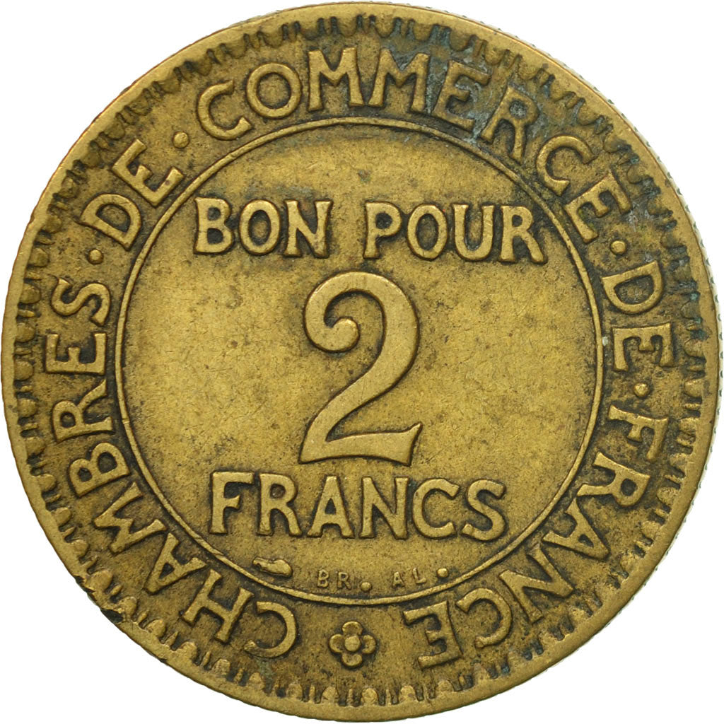 Coin, France, Chambre de commerce, 2 Francs, 1925, Paris, VF(20-25)