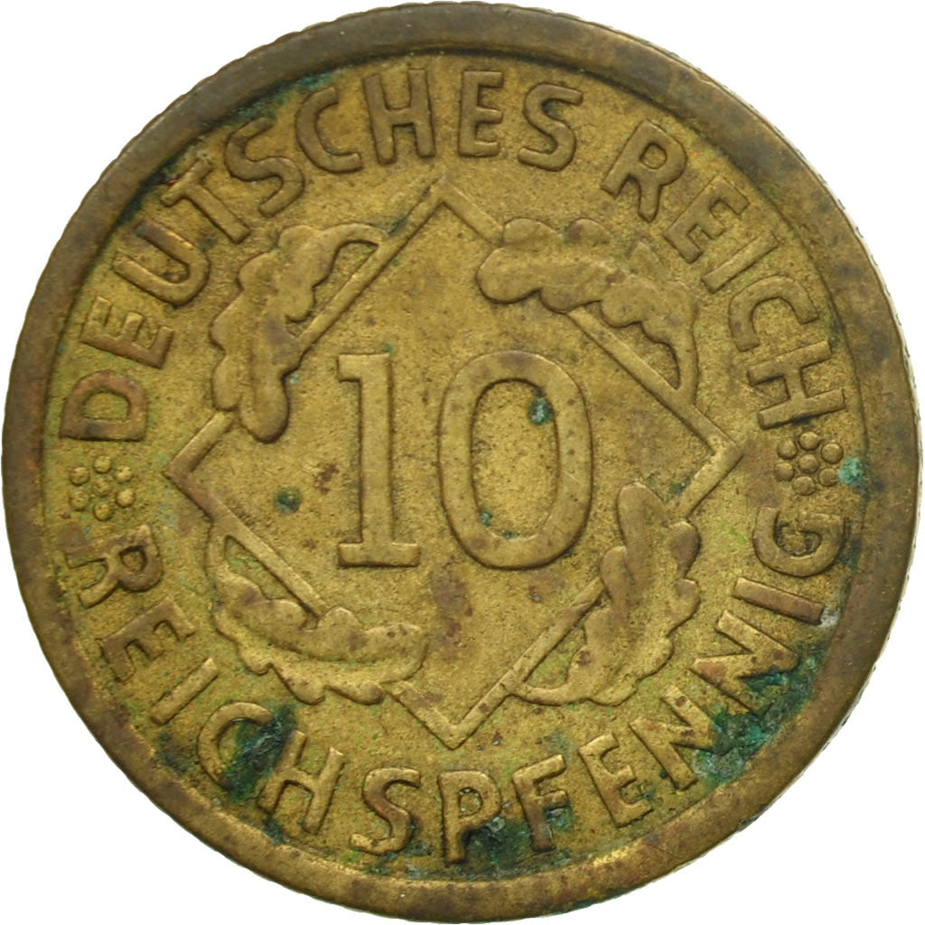 Moneta, NIEMCY, REP. WEIMARSKA, 10 Reichspfennig, 1935, Berlin, VF(20-25)