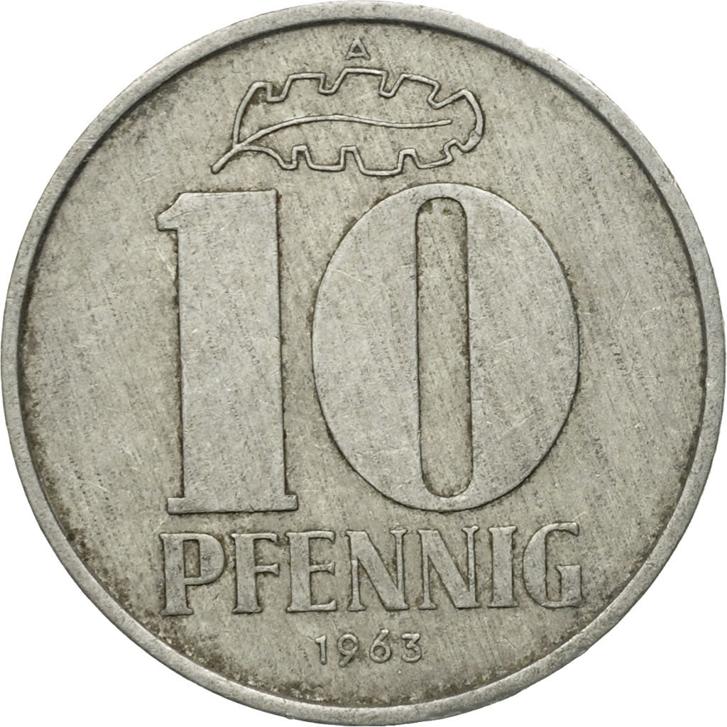 Monnaie, GERMAN-DEMOCRATIC REPUBLIC, 10 Pfennig, 1963, Berlin, TTB, Aluminium
