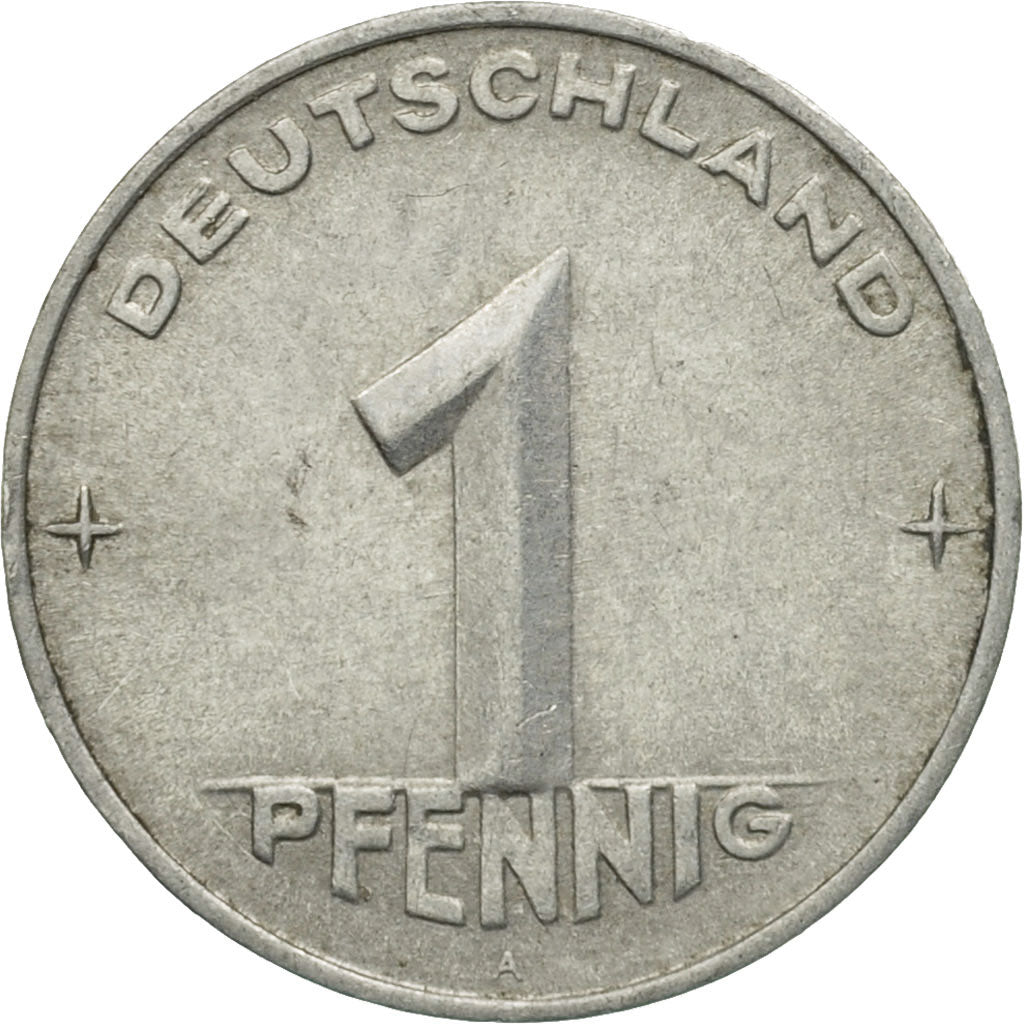 Coin, GERMAN-DEMOCRATIC REPUBLIC, Pfennig, 1953, Berlin, EF(40-45), Aluminum