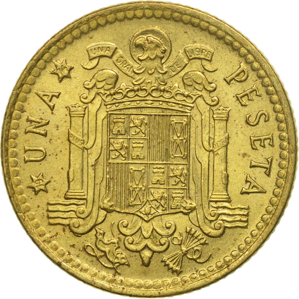 Coin, Spain, Francisco Franco, caudillo, Peseta, 1974, EF(40-45)