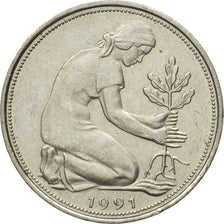 Münze, Bundesrepublik Deutschland, 50 Pfennig, 1991, Munich, SS, Copper-nickel