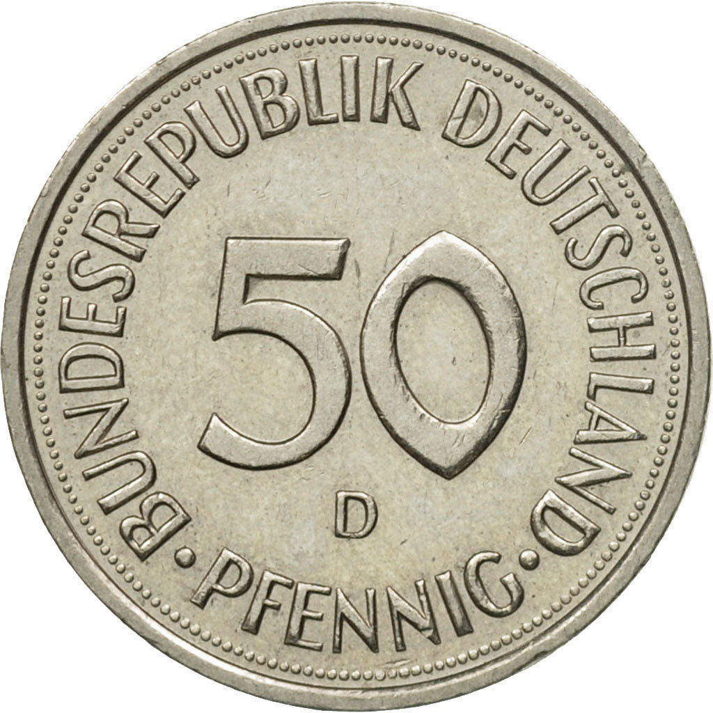 Münze, Bundesrepublik Deutschland, 50 Pfennig, 1991, Munich, SS, Copper-nickel