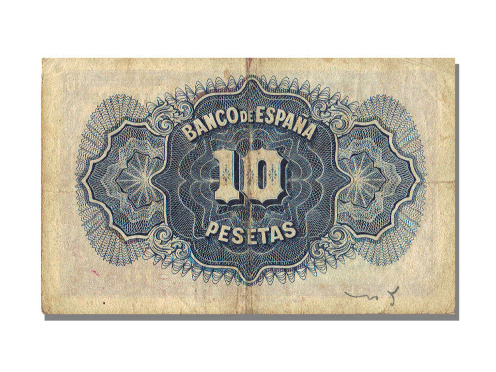 Spain, 10 Pesetas, 1935, KM #86a, VF(30-35), B