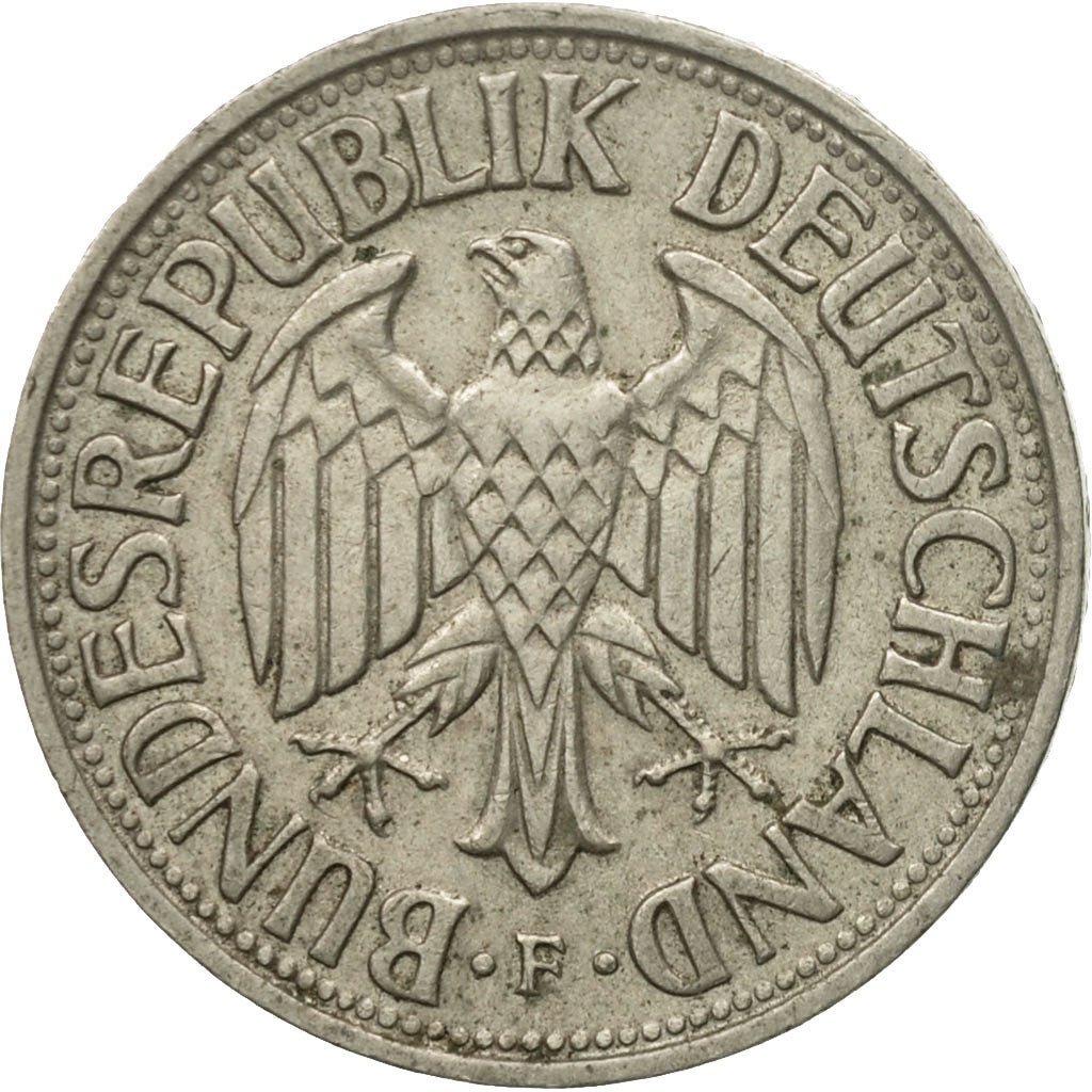 Moneda, ALEMANIA - REPÚBLICA FEDERAL, Mark, 1959, Stuttgart, MBC, Cobre -
