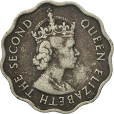 Moneda, Mauricio, Elizabeth II, 10 Cents, 1957, BC+, Cobre - níquel, KM:33