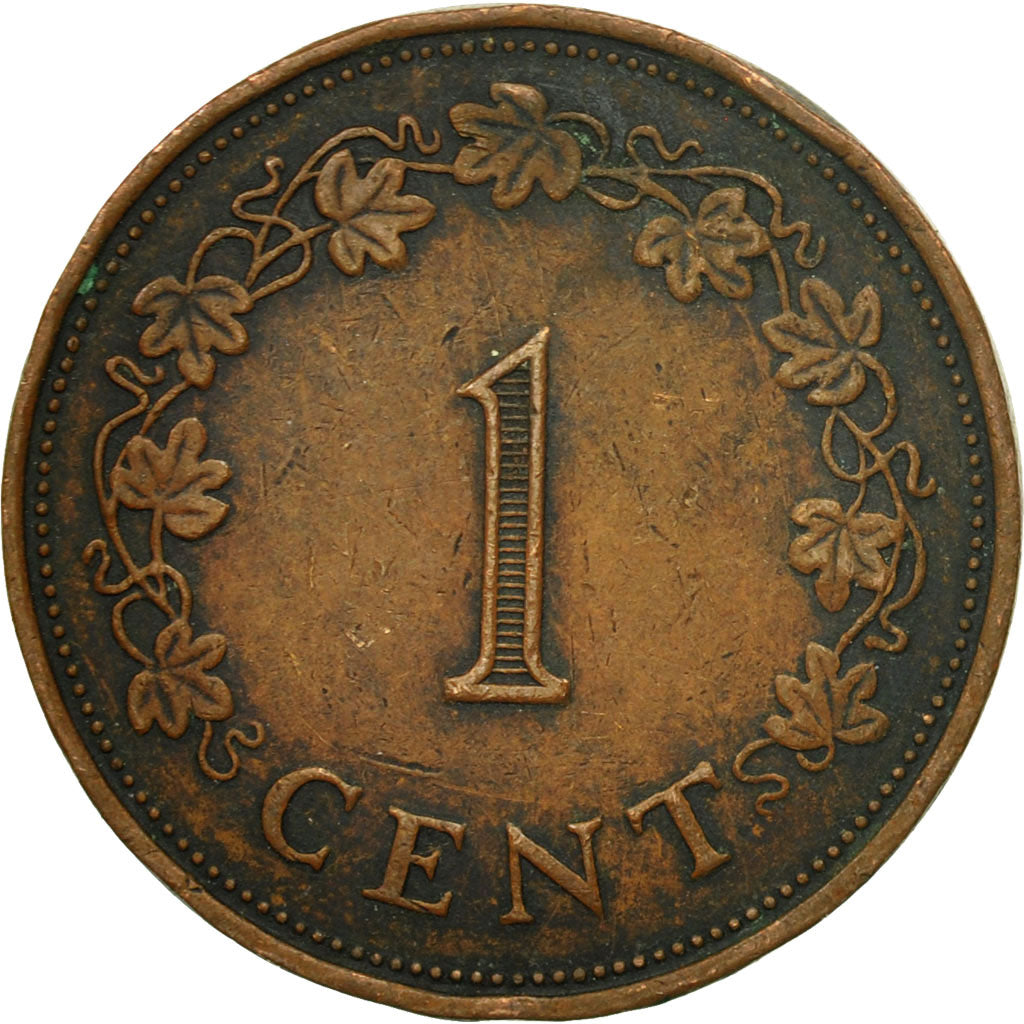 Coin, Malta, Cent, 1972, British Royal Mint, EF(40-45), Bronze, KM:8