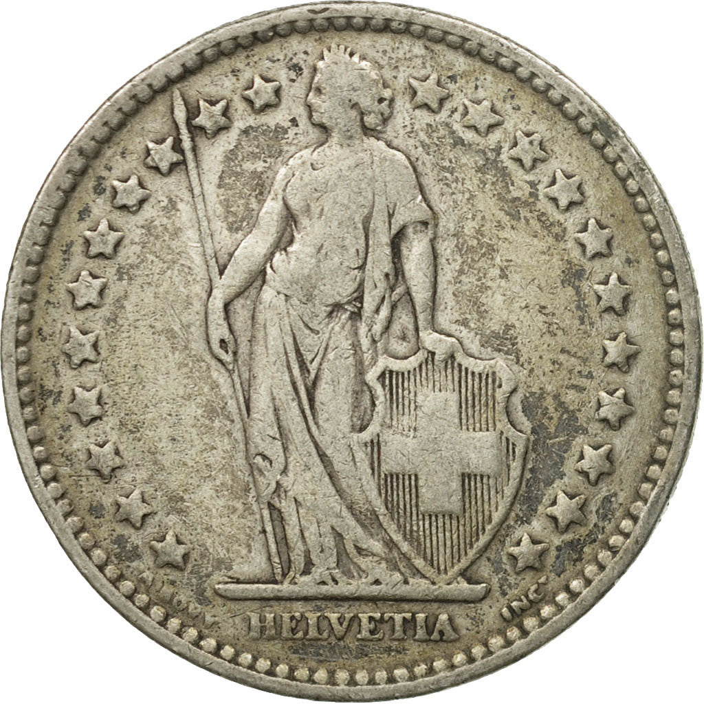 Coin, Switzerland, 2 Francs, 1921, Bern, VF(20-25), Silver, KM:21