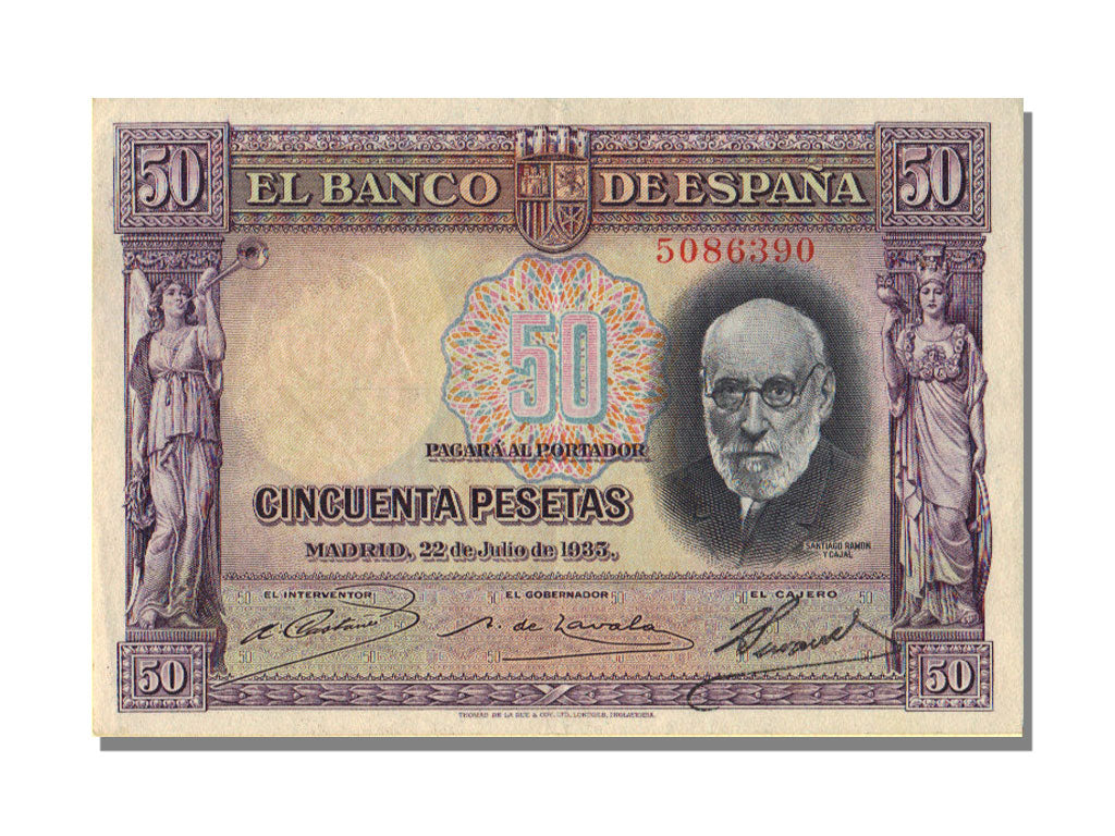 Spain, 50 Pesetas, 1935, AU(55-58)