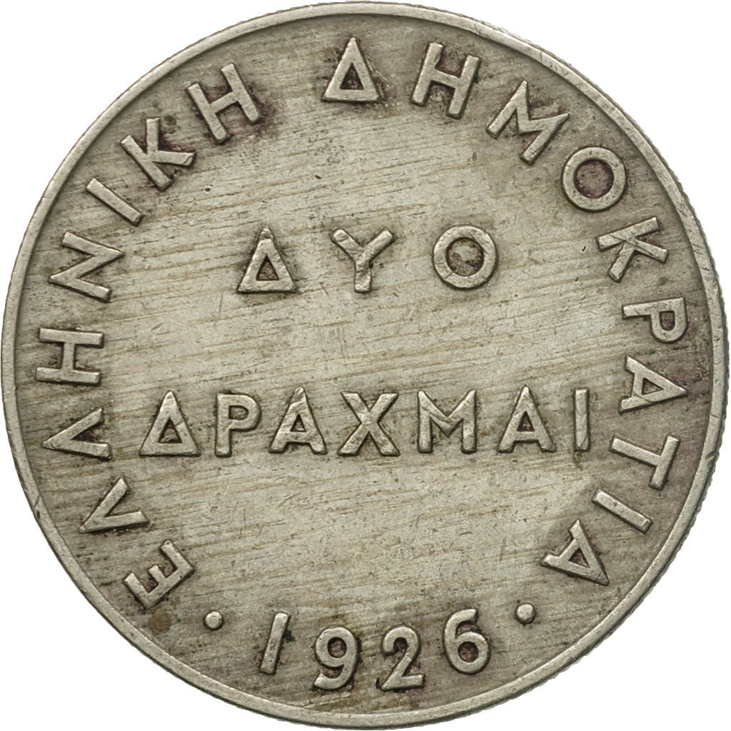 Coin, Greece, Drachma, 1926, EF(40-45), Copper-nickel, KM:69