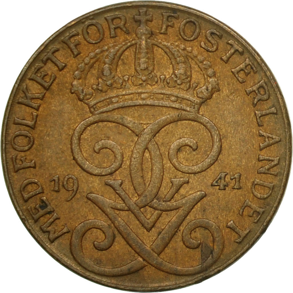 Coin, Sweden, Gustaf V, Ore, 1941, EF(40-45), Bronze, KM:777.2