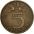 Coin, Netherlands, Juliana, 5 Cents, 1953, AU(50-53), Bronze, KM:181