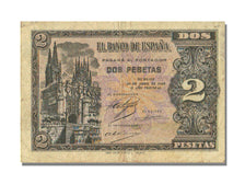 Spain, 2 Pesetas, 1938, KM #95, 1938-04-30, VF(30-35), L