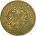 Coin, Tunisia, Anonymous, 2 Francs, 1945, Paris, VF(30-35), Aluminum-Bronze