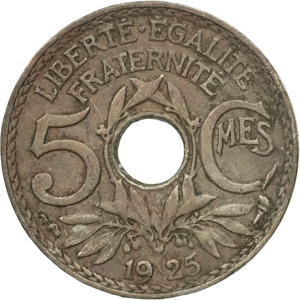 Coin, France, Lindauer, 5 Centimes, 1925, Paris, VF(30-35), Nickel-Bronze