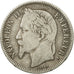 Moneda, Francia, Napoleon III, Napoléon III, Franc, 1866, Paris, BC+, Plata