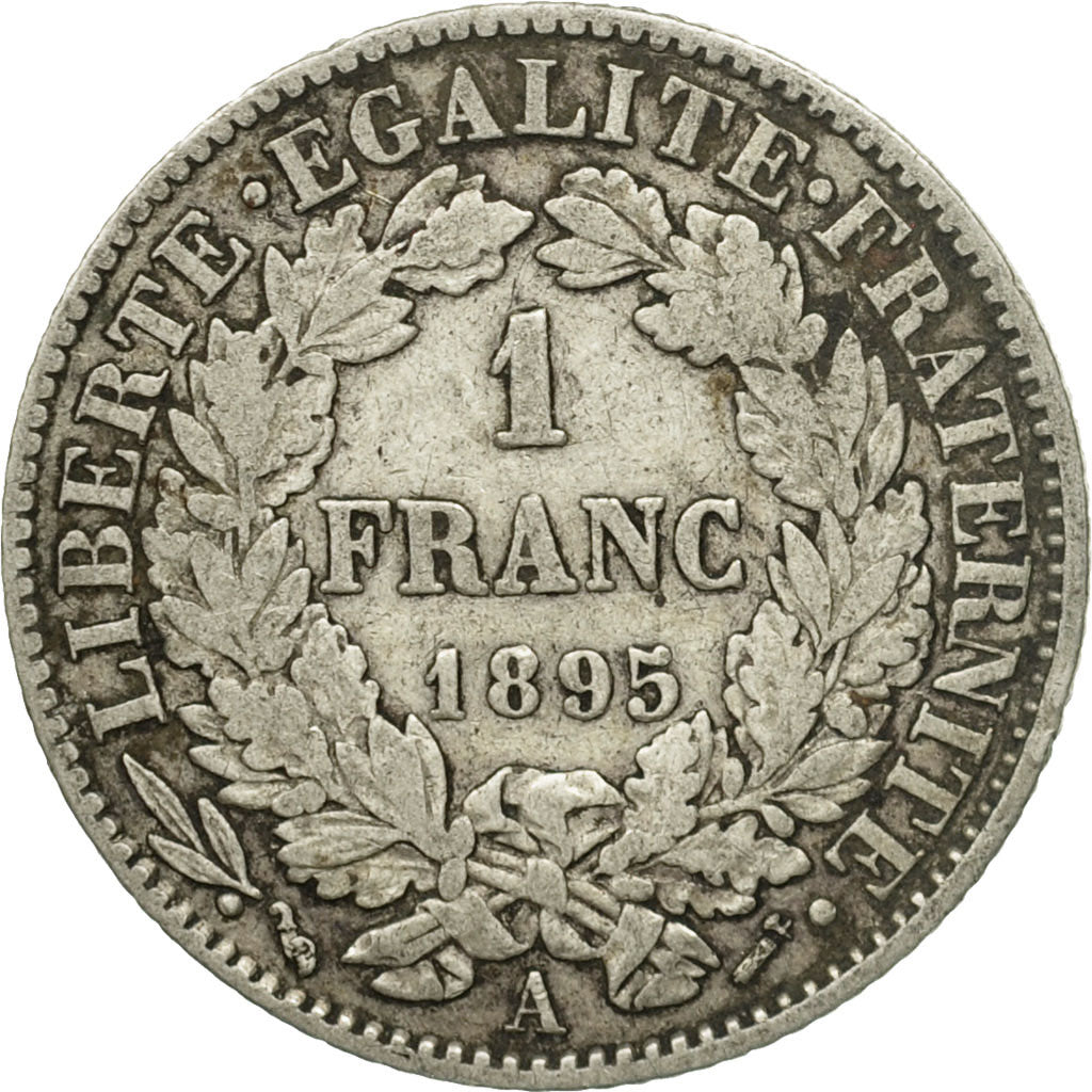 Münze, Frankreich, Cérès, Franc, 1895, Paris, SGE+, Silber, KM:822.1, Le