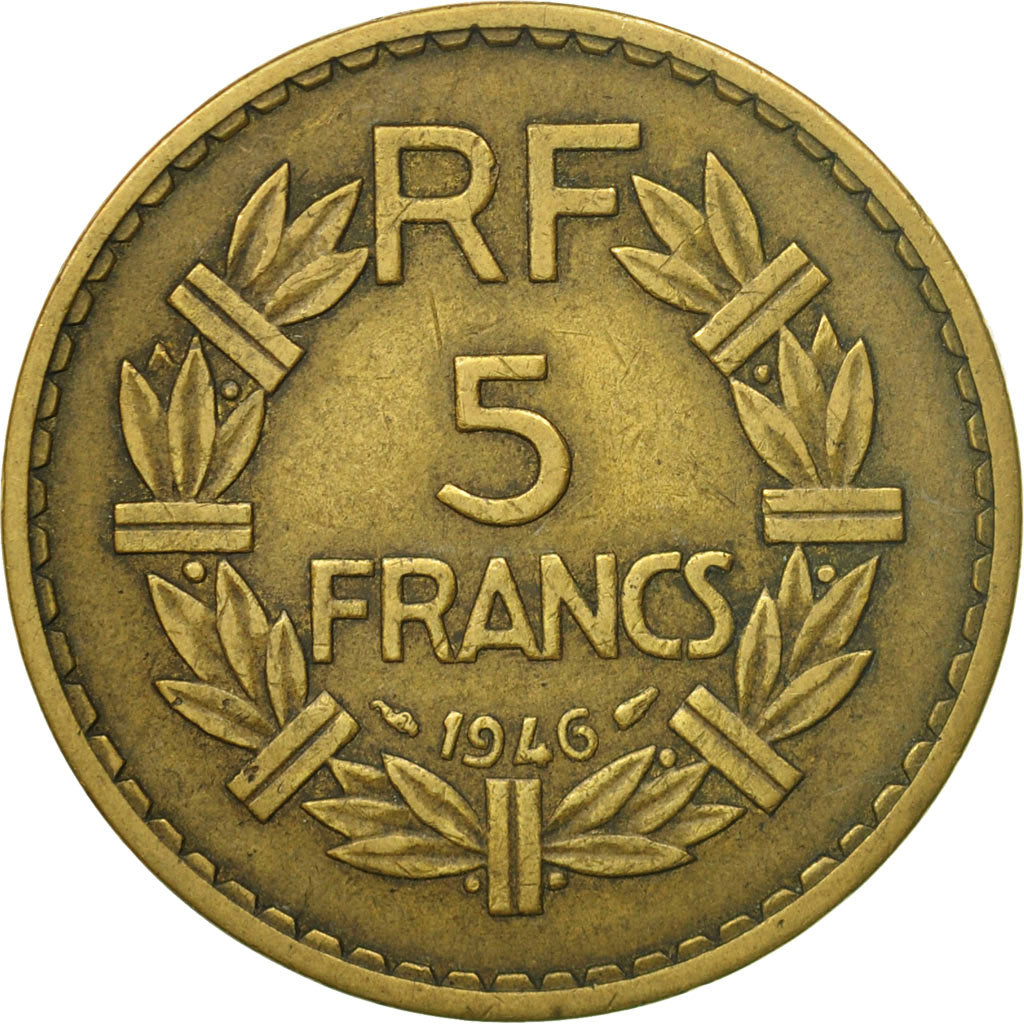 Coin, France, Lavrillier, 5 Francs, 1946, Paris, EF(40-45), Aluminum-Bronze