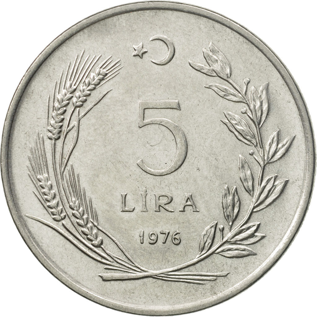 Coin, Turkey, 5 Lira, 1978, AU(50-53), Stainless Steel, KM:905