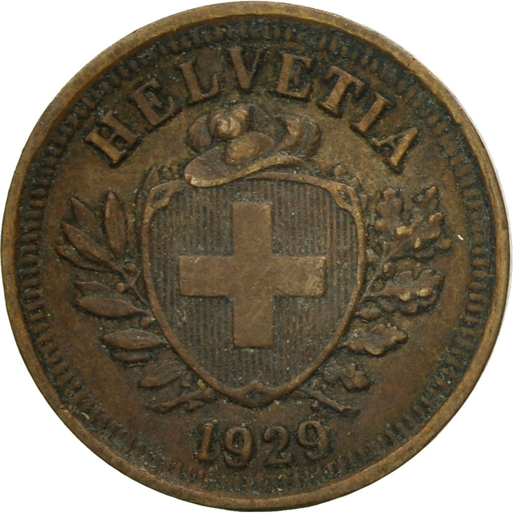 Moneta, Szwajcaria, Rappen, 1929, Bern, EF(40-45), Bronze, KM:3.2
